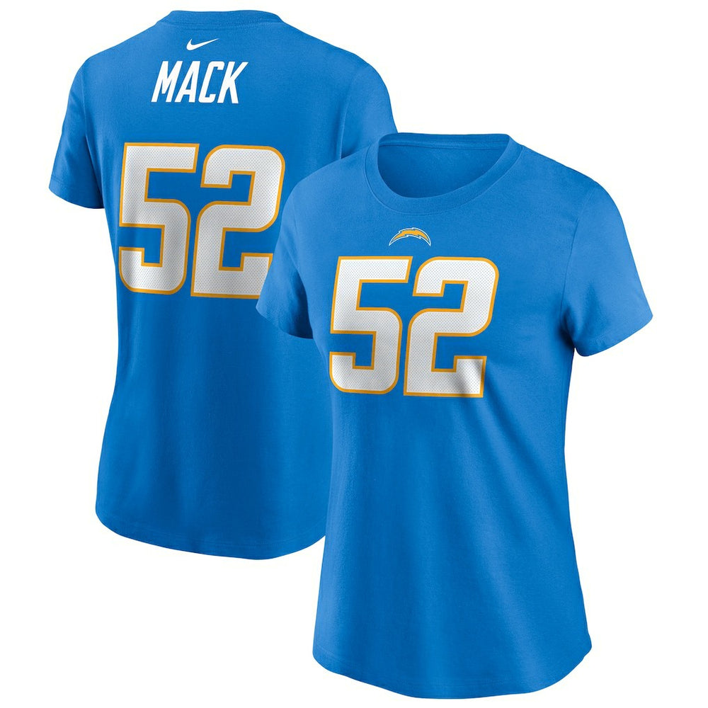 Khalil Mack Los Angeles Chargers Women's Player Name & Number T-Shirt Powder Blue | Nike for Sale