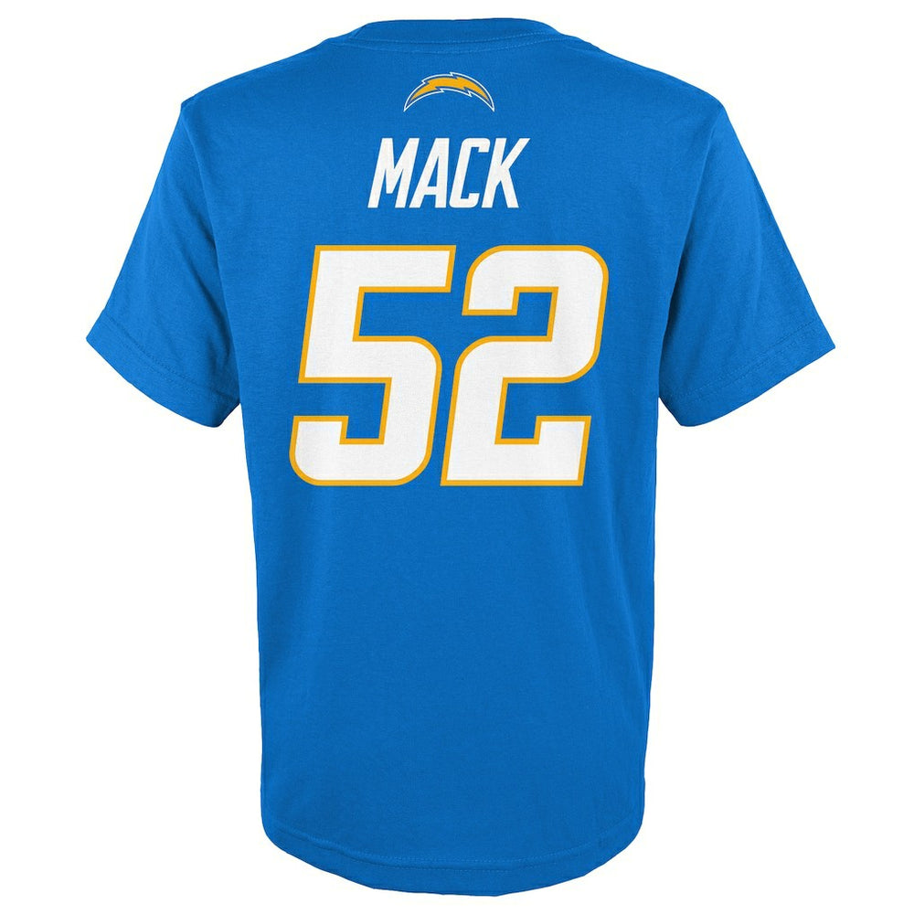 Khalil Mack Los Angeles Chargers Youth Mainliner Player Name & Number T-Shirt Powder Blue | NFL