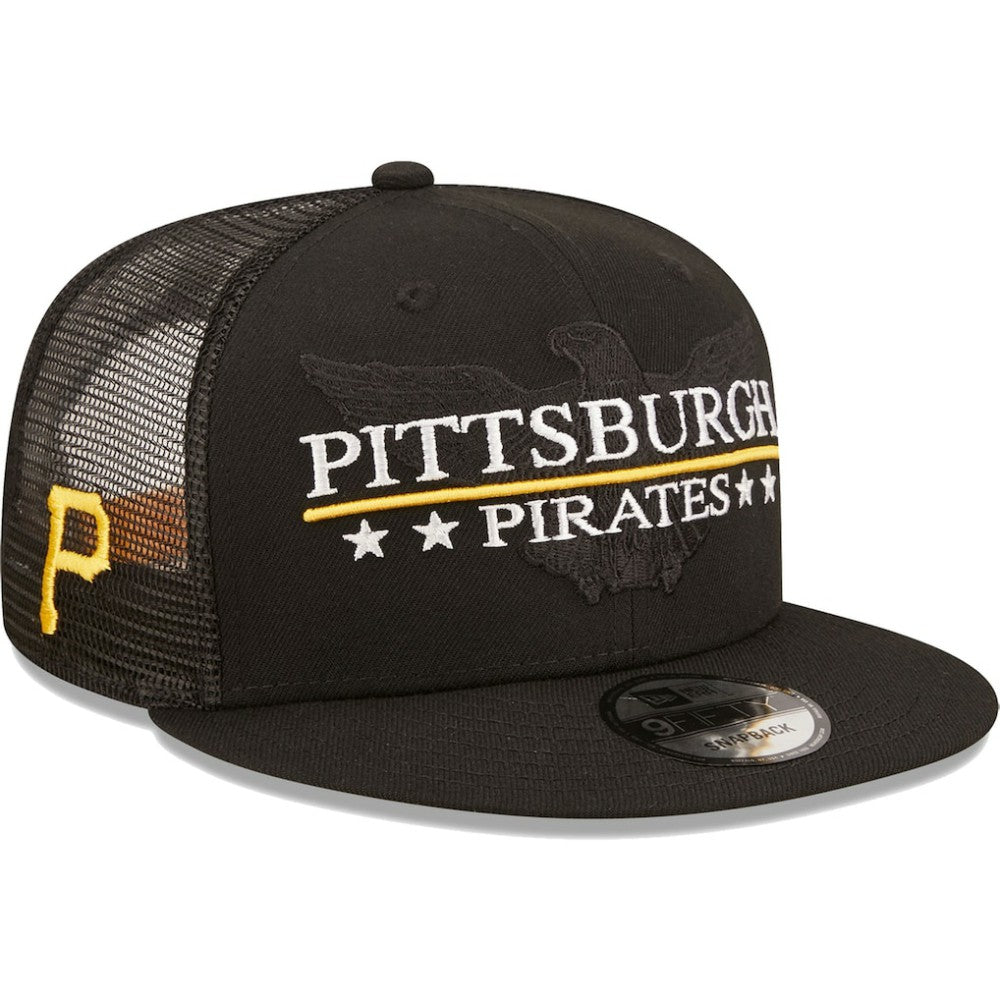 Pittsburgh Pirates New Era Patriot Trucker 9FIFTY Snapback Hat - MLB