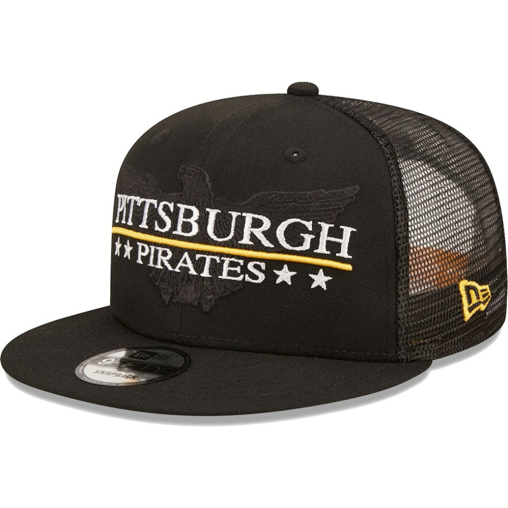 Pittsburgh Pirates New Era Patriot Trucker 9FIFTY Snapback Hat - MLB