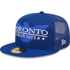 Toronto Blue Jays New Era Patriot Trucker 9FIFTY Snapback Hat - MLB