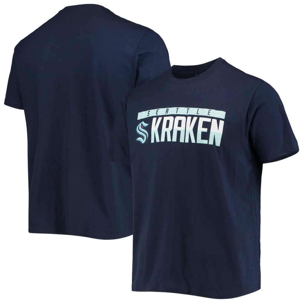 Seattle Kraken Levelwear Richmond Wordmark T-Shirt - Navy - NHL