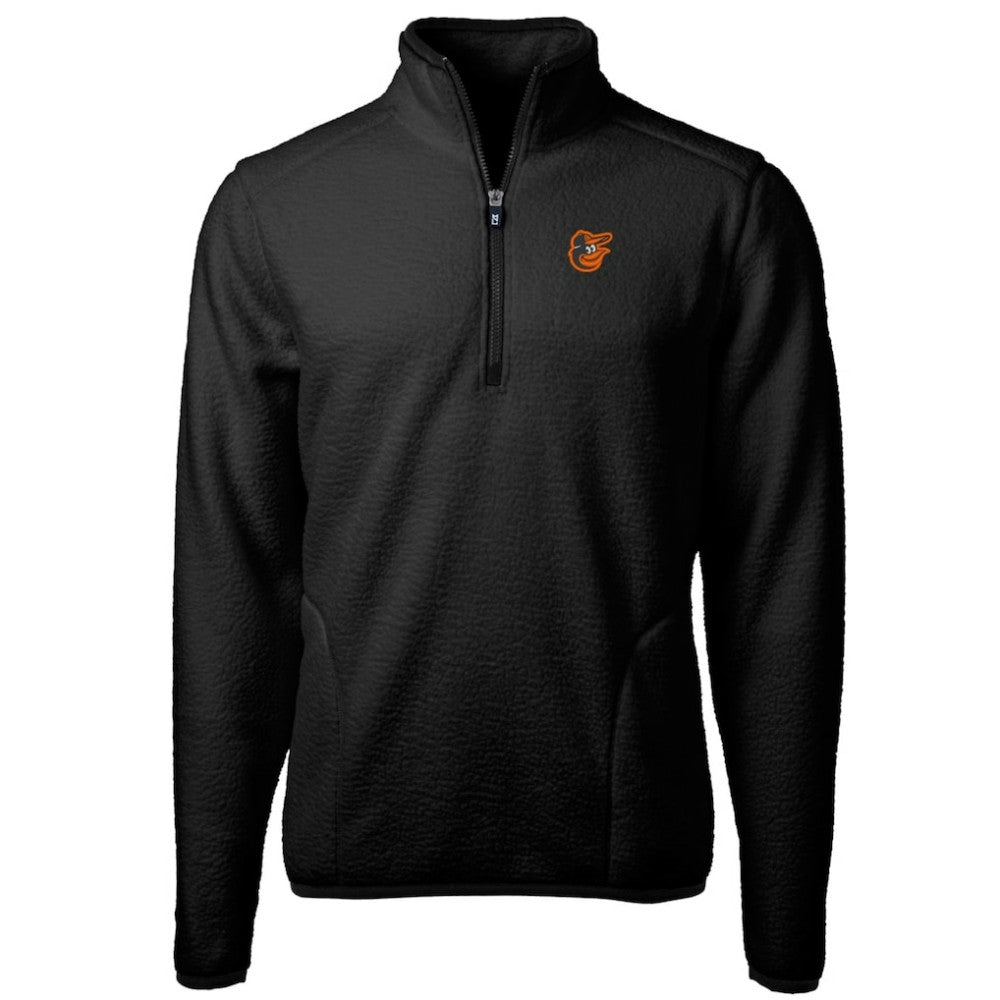 Baltimore Orioles Cutter & Buck Big & Tall Cascade Eco Sherpa Fleece Quarter-Zip Pullover Jacket - MLB