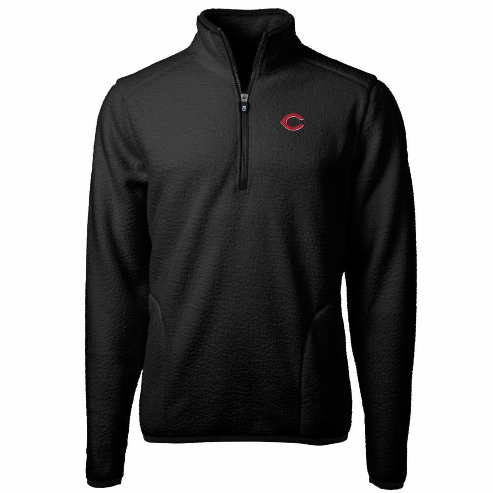 Cincinnati Reds Cutter & Buck Big & Tall Cascade Eco Sherpa Fleece Quarter-Zip Pullover Jacket - MLB