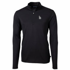 Los Angeles Dodgers Cutter & Buck Big & Tall Virtue Eco Pique Quarter-Zip Pullover Jacket - MLB