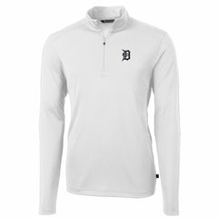 Detroit Tigers Cutter & Buck Big & Tall Virtue Eco Pique Quarter-Zip Pullover Jacket - MLB
