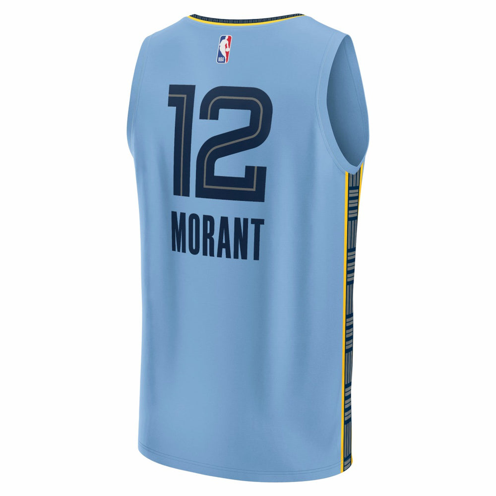 Ja Morant Memphis Grizzlies Fast Break Replica Player Jersey Statement Edition Light Blue - NBA