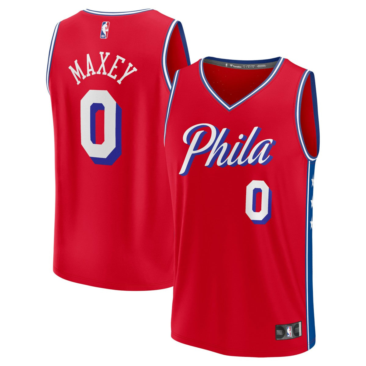 Tyrese Maxey Philadelphia 76ers Fast Break Replica Player Jersey Statement Edition Red - NBA