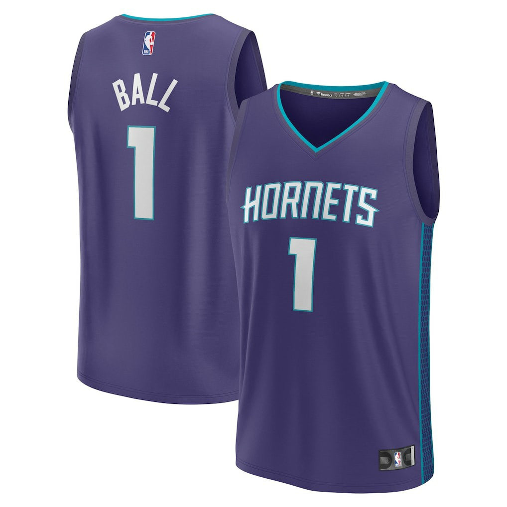 LaMelo Ball Charlotte Hornets Fast Break Replica Player Jersey Statement Edition Purple - NBA