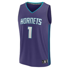 LaMelo Ball Charlotte Hornets Fast Break Replica Player Jersey Statement Edition Purple - NBA