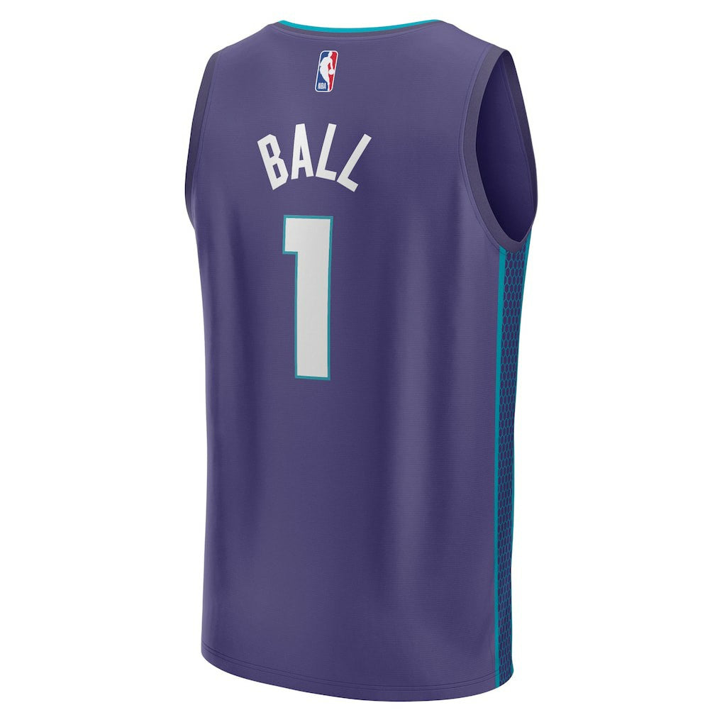 LaMelo Ball Charlotte Hornets Fast Break Replica Player Jersey Statement Edition Purple - NBA