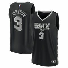 Keldon Johnson San Antonio Spurs Fast Break Replica Player Jersey Statement Edition Black - NBA