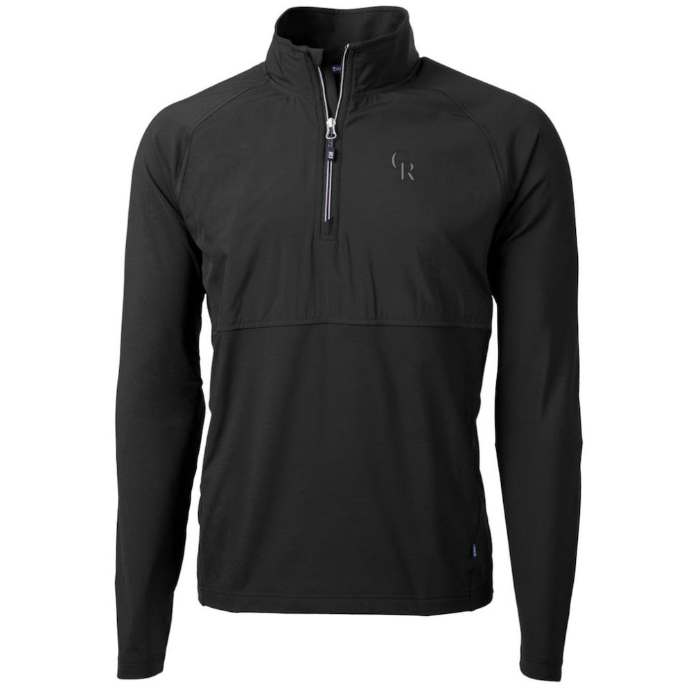 Colorado Rockies Cutter & Buck Adapt Eco Knit Hybrid Recycled Quarter-Zip Pullover Jacket - MLB