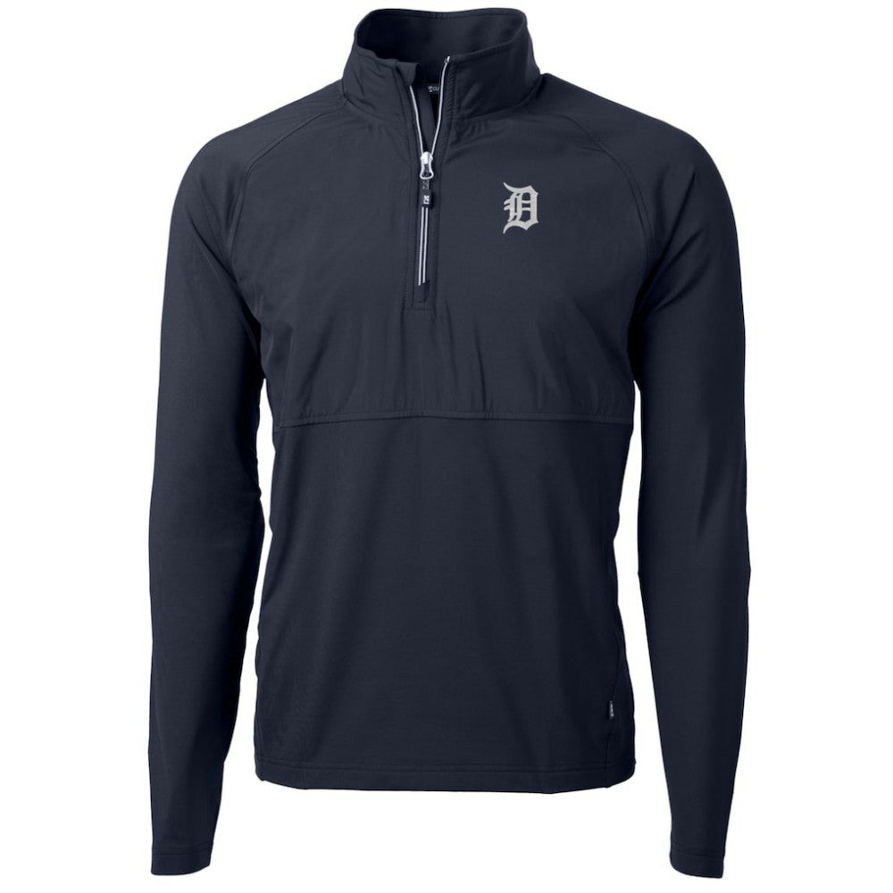 Detroit Tigers Cutter & Buck Adapt Eco Knit Hybrid Recycled Quarter-Zip Pullover Jacket - MLB