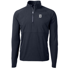 Detroit Tigers Cutter & Buck Adapt Eco Knit Hybrid Recycled Quarter-Zip Pullover Jacket - MLB