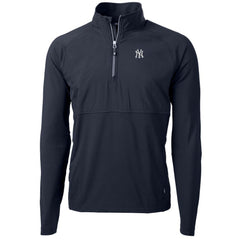 New York Yankees Cutter & Buck Adapt Eco Knit Hybrid Recycled Quarter-Zip Pullover Jacket - MLB