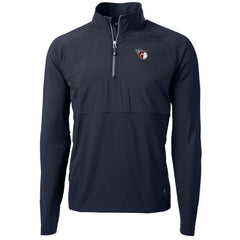 Cleveland Guardians Cutter & Buck Adapt Eco Knit Hybrid Recycled Quarter-Zip Pullover Jacket - MLB