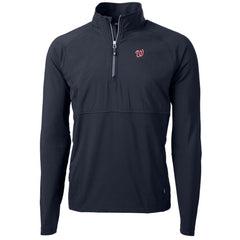 Washington Nationals Cutter & Buck Adapt Eco Knit Hybrid Recycled Quarter-Zip Pullover Jacket - MLB