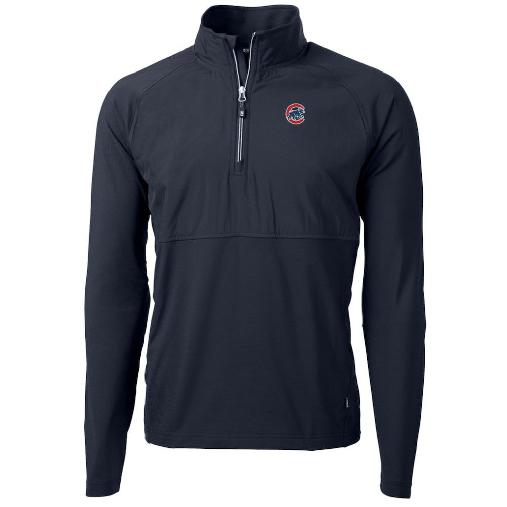 Chicago Cubs Cutter & Buck Adapt Eco Knit Hybrid Recycled Quarter-Zip Pullover Jacket - MLB