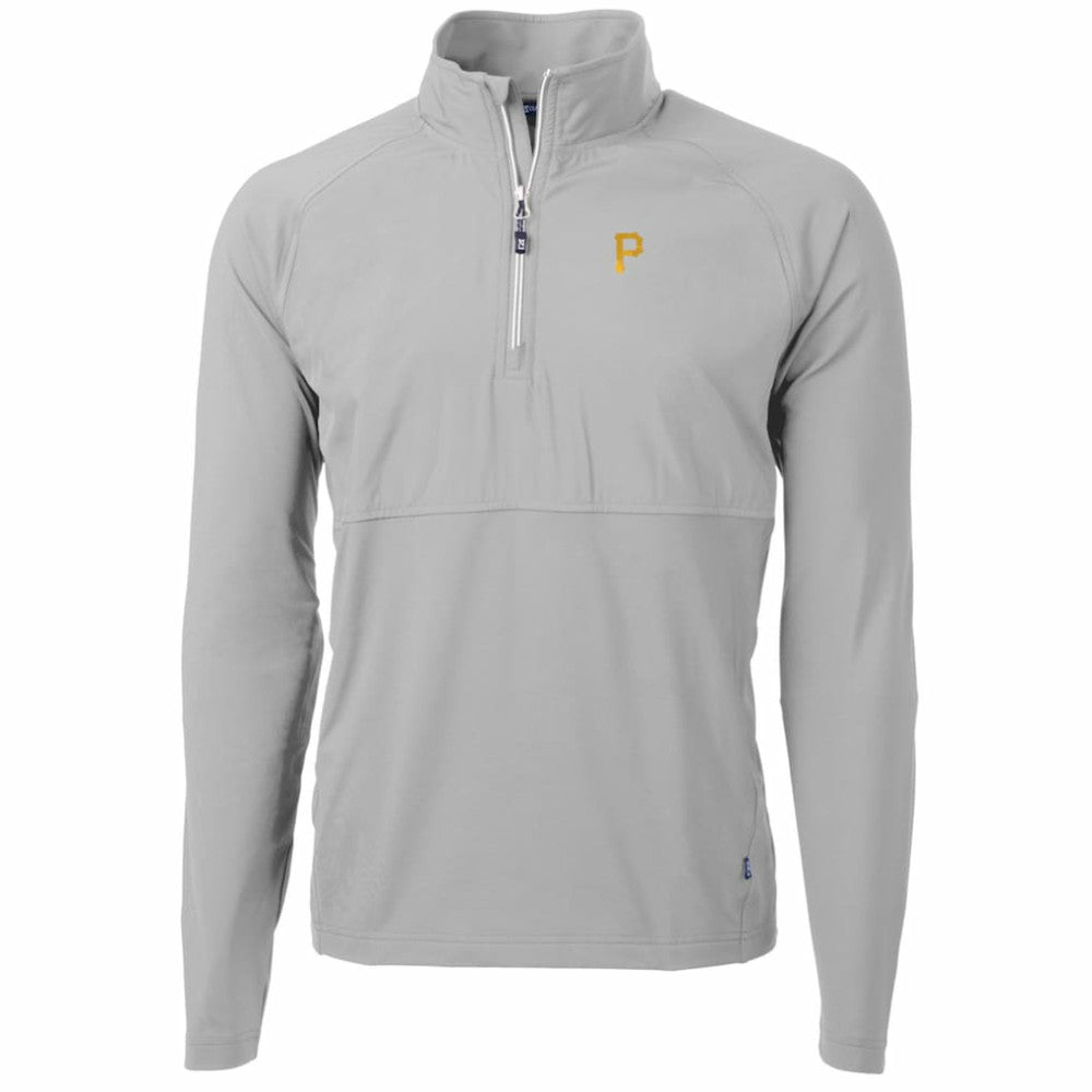 Pittsburgh Pirates Cutter & Buck Adapt Eco Knit Hybrid Recycled Quarter-Zip Pullover Jacket - MLB