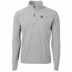 Chicago Cubs Cutter & Buck Adapt Eco Knit Hybrid Recycled Quarter-Zip Pullover Jacket - MLB