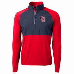 St. Louis Cardinals Cutter & Buck Adapt Eco Knit Hybrid Recycled Quarter-Zip Pullover Jacket - MLB