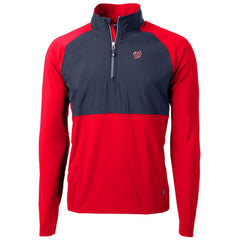 Washington Nationals Cutter & Buck Adapt Eco Knit Hybrid Recycled Quarter-Zip Pullover Jacket - MLB