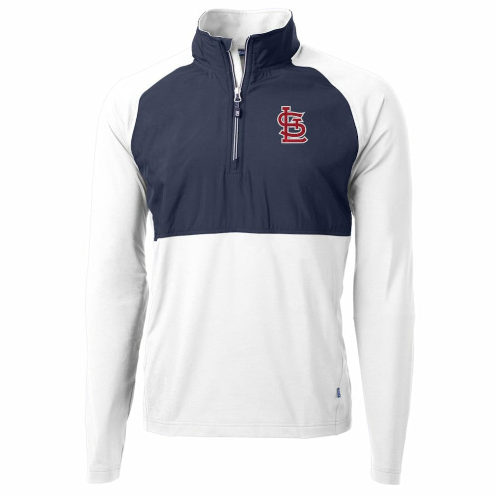 St. Louis Cardinals Cutter & Buck Adapt Eco Knit Hybrid Recycled Quarter-Zip Pullover Jacket - MLB