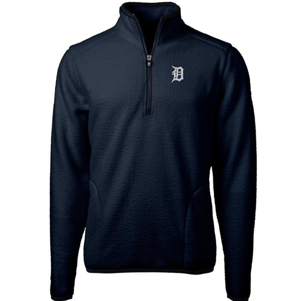 Detroit Tigers Cutter & Buck Cascade Eco Sherpa Fleece Quarter-Zip Pullover Jacket - MLB