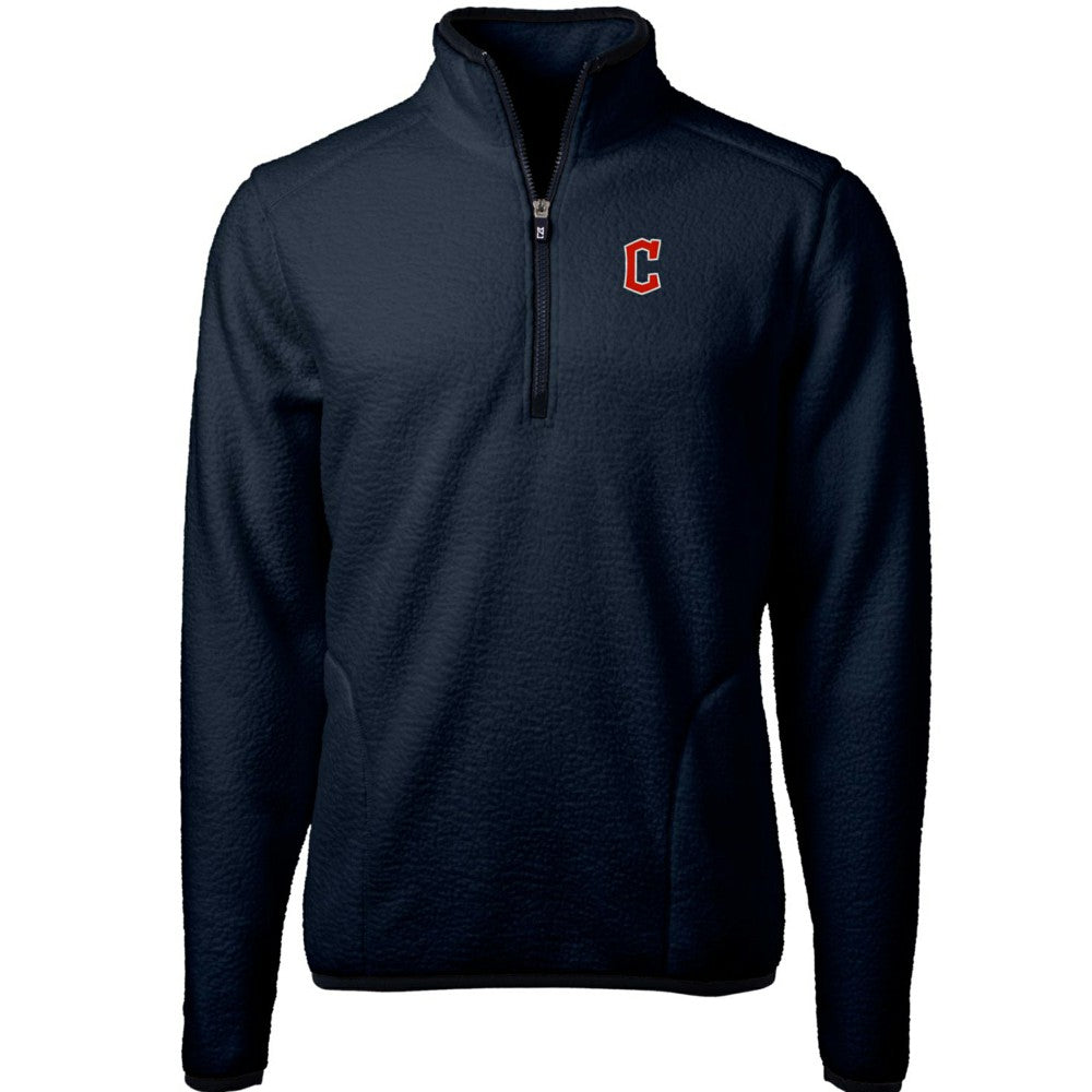 Cleveland Guardians Cutter & Buck Cascade Eco Sherpa Fleece Quarter-Zip Pullover Jacket - MLB