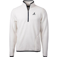 Atlanta Braves Cutter & Buck Cascade Eco Sherpa Fleece Quarter-Zip Pullover Jacket - MLB