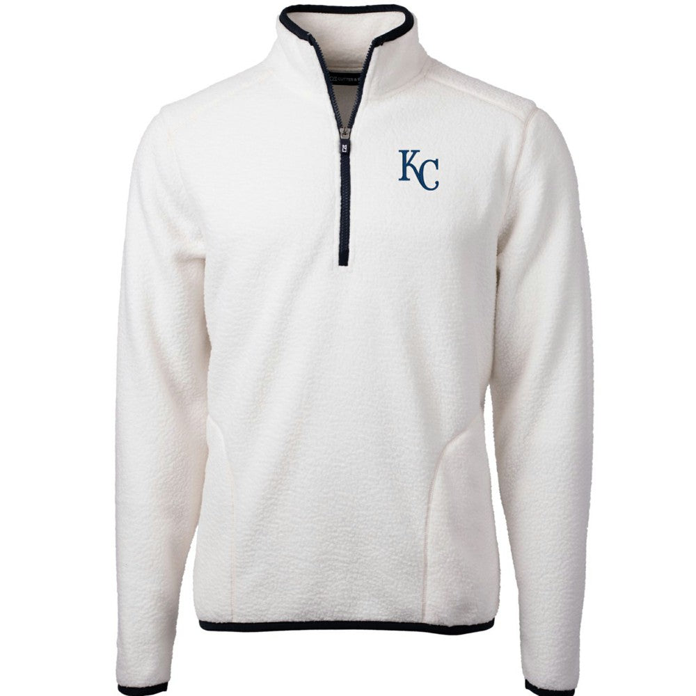 Kansas City Royals Cutter & Buck Cascade Eco Sherpa Fleece Quarter-Zip Pullover Jacket - MLB