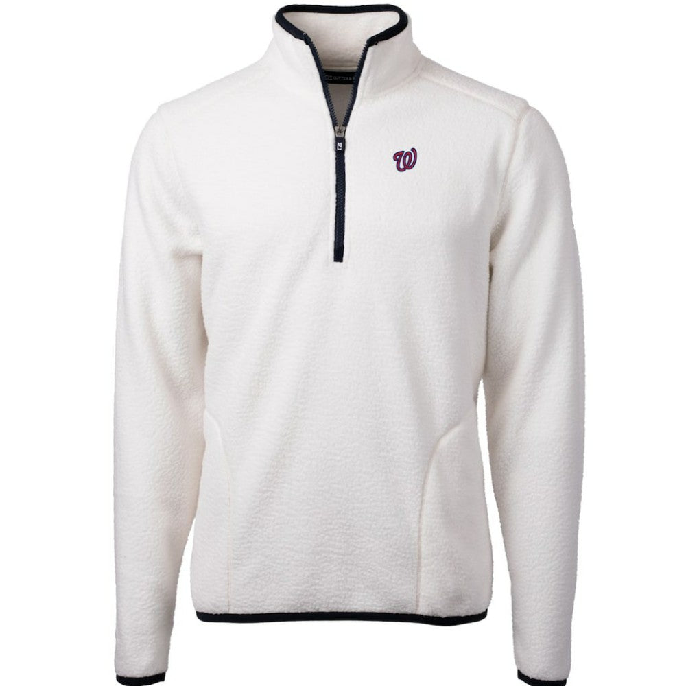 Washington Nationals Cutter & Buck Cascade Eco Sherpa Fleece Quarter-Zip Pullover Jacket - MLB
