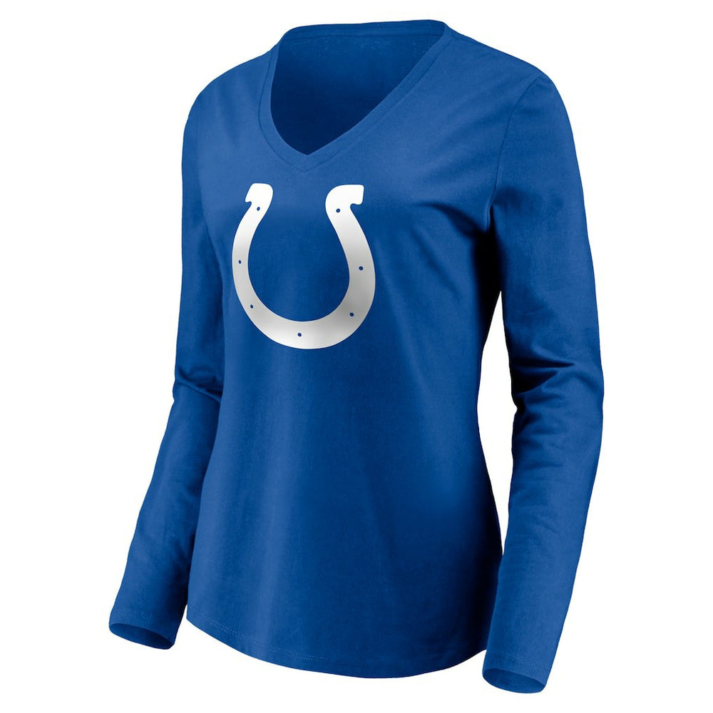 Indianapolis Colts Women's Team Authentic Personalized Name & Number Long Sleeve V-Neck T-Shirt Royal | NFL