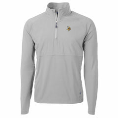 Minnesota Vikings Cutter & Buck Adapt Eco Knit Hybrid Recycled Quarter-Zip Raglan Jacket Gray | NFL