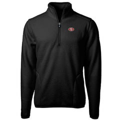 San Francisco 49ers Cutter & Buck Cascade Eco Sherpa Fleece Quarter-Zip Pullover Jacket Black | NFL