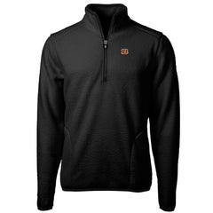 Cincinnati Bengals Cutter & Buck Cascade Eco Sherpa Fleece Quarter-Zip Pullover Jacket Black | NFL