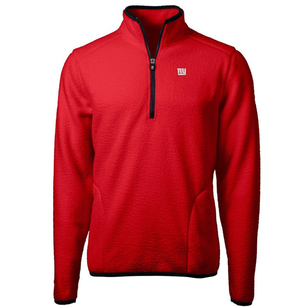 New York Giants Cutter & Buck Cascade Eco Sherpa Fleece Quarter-Zip Pullover Jacket Red | NFL
