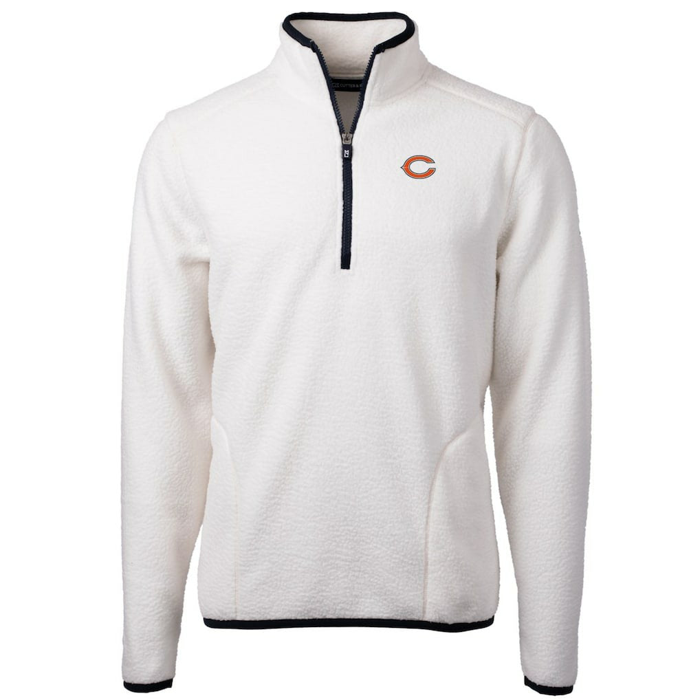 Chicago Bears Cutter & Buck Cascade Eco Sherpa Fleece Quarter-Zip Pullover Jacket White | NFL