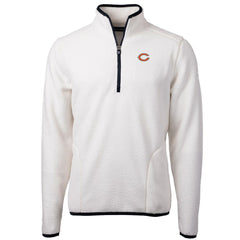 Chicago Bears Cutter & Buck Cascade Eco Sherpa Fleece Quarter-Zip Pullover Jacket White | NFL
