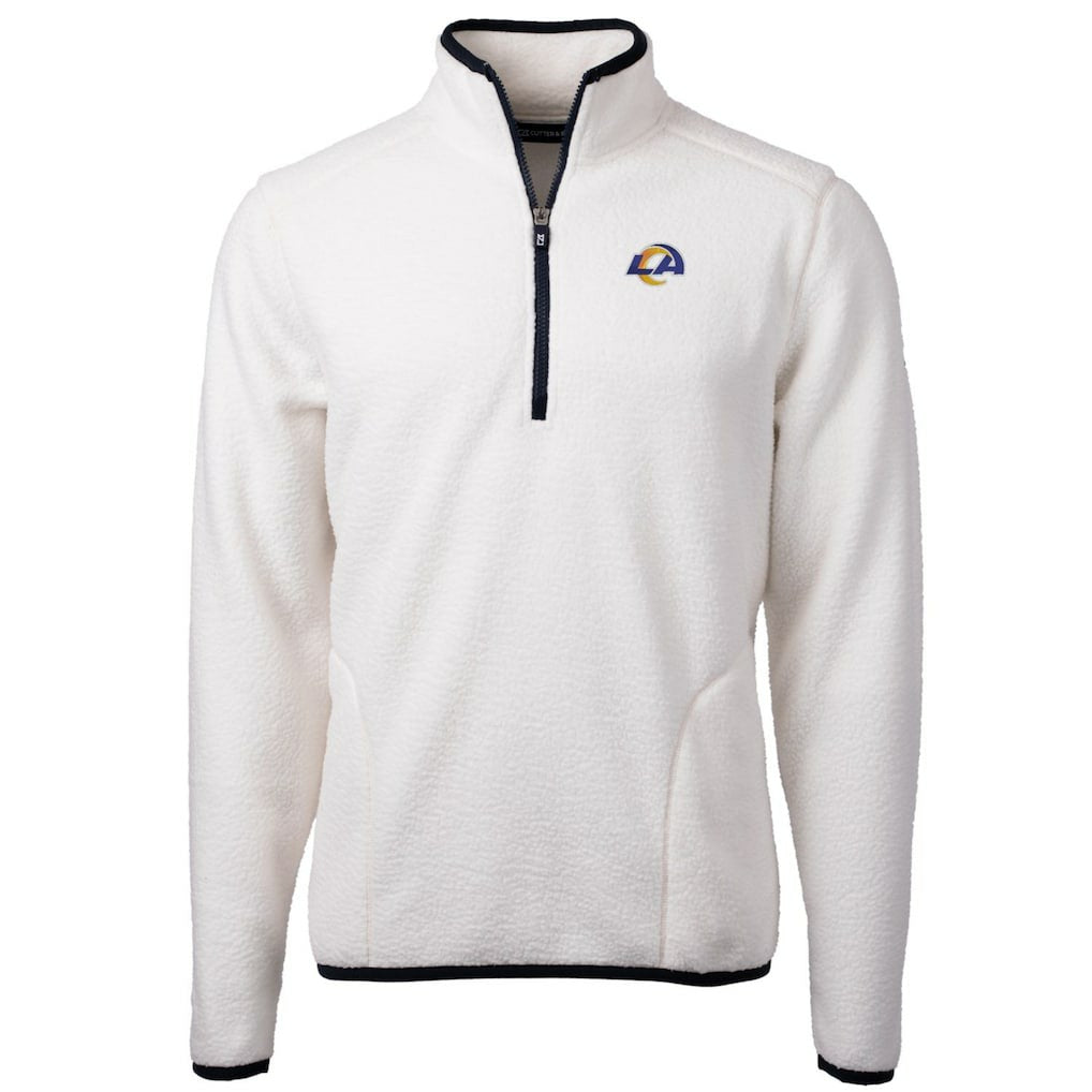 Los Angeles Rams Cutter & Buck Cascade Eco Sherpa Fleece Quarter-Zip Pullover Jacket White | NFL
