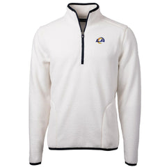 Los Angeles Rams Cutter & Buck Cascade Eco Sherpa Fleece Quarter-Zip Pullover Jacket White | NFL