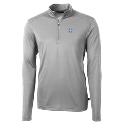 Indianapolis Colts Cutter & Buck Big & Tall Virtue Eco Pique Quarter-Zip Pullover Jacket Gray | NFL