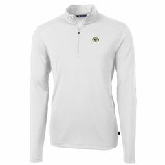 Green Bay Packers Cutter & Buck Big & Tall Virtue Eco Pique Quarter-Zip Pullover Jacket White | NFL