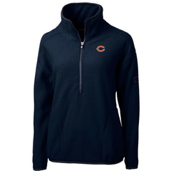Chicago Bears Cutter & Buck Women's Cascade Eco Sherpa Fleece Half-Zip Pullover Jacket Navy | NFL