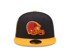 Cleveland Browns New Era 60th Anniversary 59FIFTY Fitted Hat Navy/Gold | NFL
