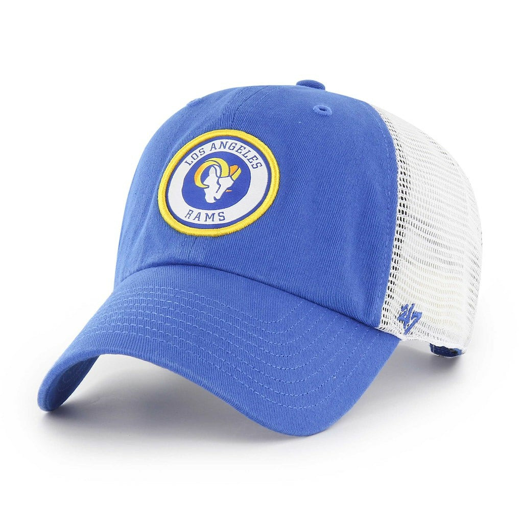 Los Angeles Rams '47 Highline Clean Up Trucker Snapback Hat Royal/White | 47 brand