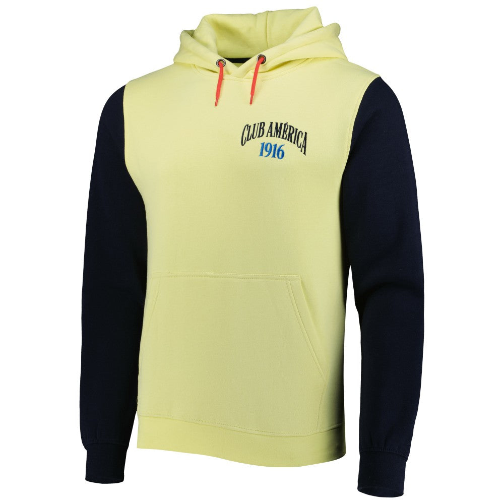Club America Retro Raglan Pullover Hoodie Yellow - FIFA World CUP
