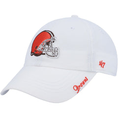 Cleveland Browns '47 Women's Miata Logo Clean Up Adjustable Hat White | 47 brand