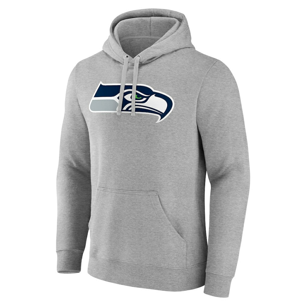 Seattle Seahawks Team Authentic Custom Pullover Hoodie Heathered Gray | NFL